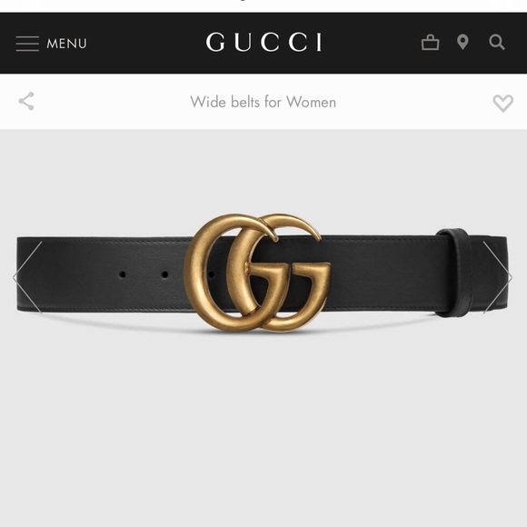 Gucci Accessories - NWT Gucci Wide Black Marmont Leather Belt
